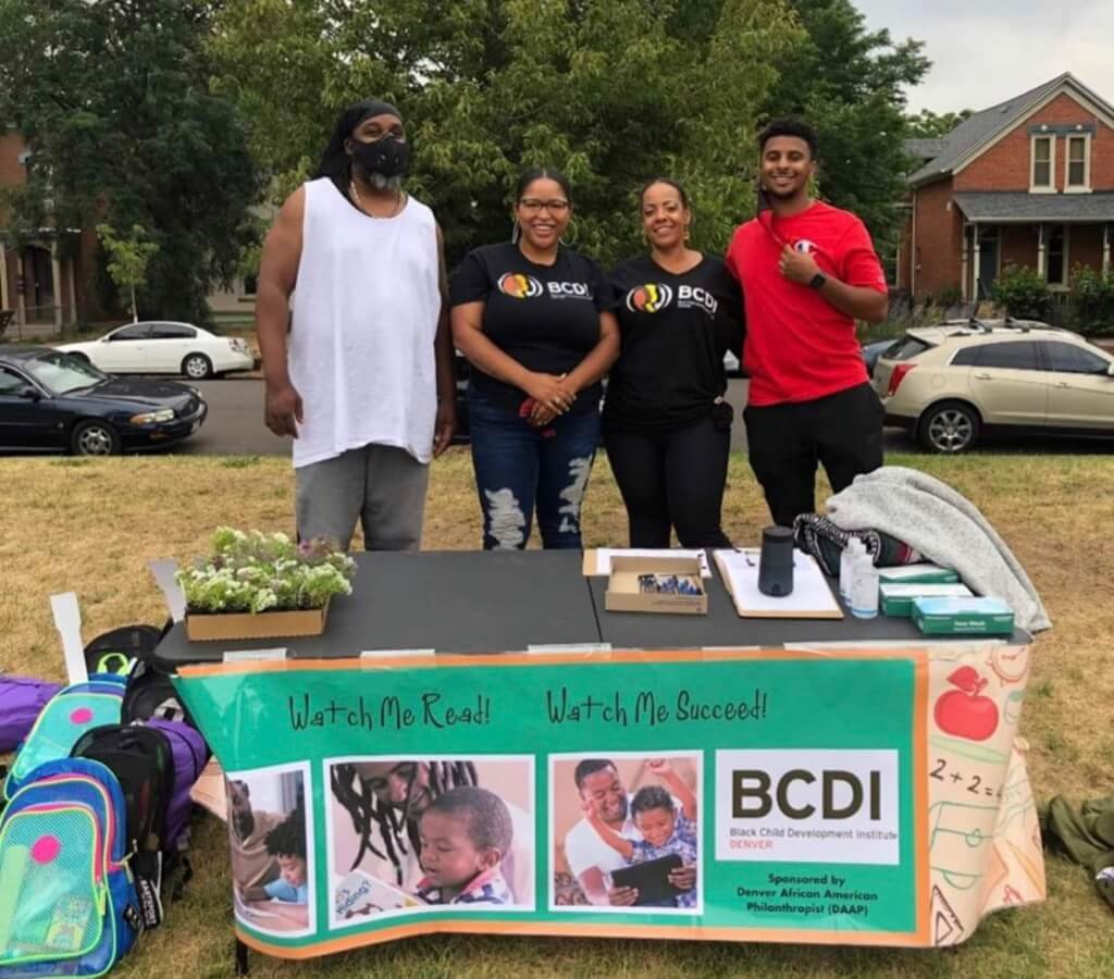 Volunteers from the Black Child Development Institute - Denver Chapter, a Rose Community Foundation grant recipient.
