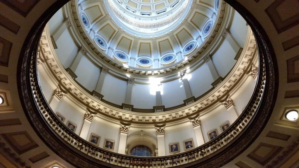 A view of the dome from inside the Colorado State Capitol